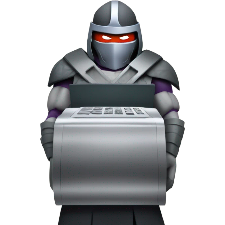 Shredder(tmnt) working the register  emoji