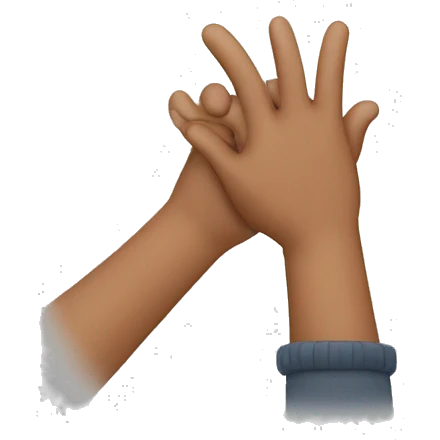 Holding hands up saying not me I didn’t do it emoji