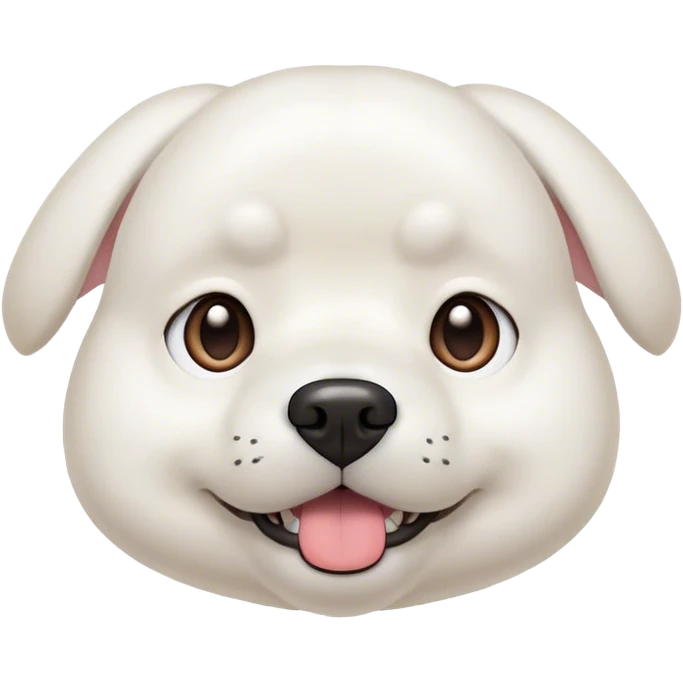 white colored dog pet name shiro inspired from japanese animated show shinchan emoji