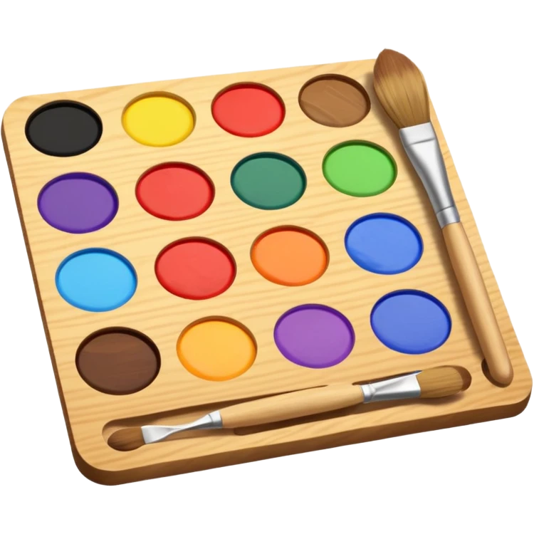 Palette with brushes emoji