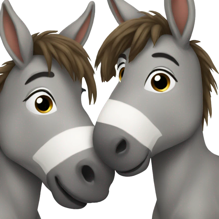 Donkey kiss emoji
