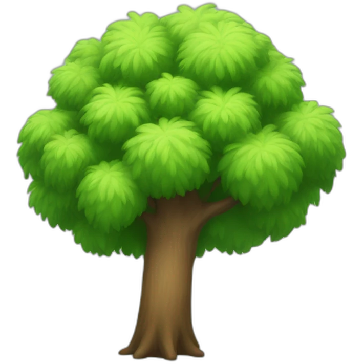 Fluffy tree emoji