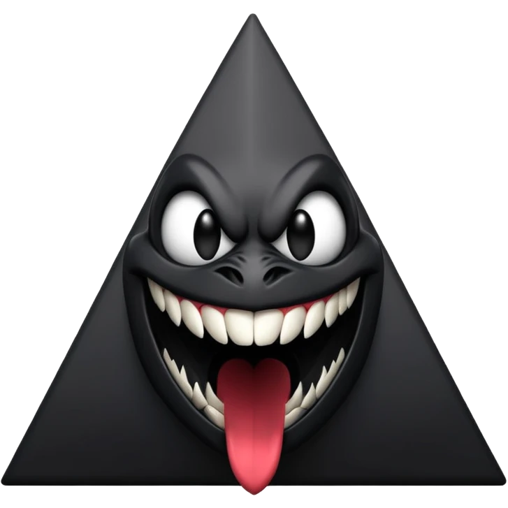 pyramide noir avec sourire de venom emoji