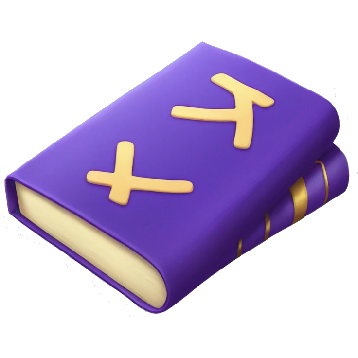 Purple book and blue book one up the other emoji