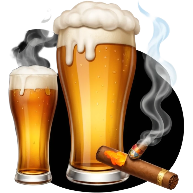 Beer & cigar emoji