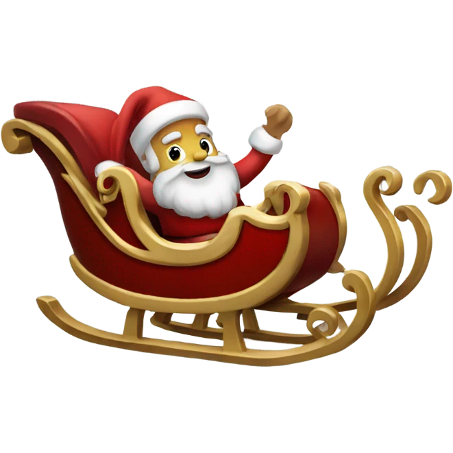 Santa's-sleigh emoji