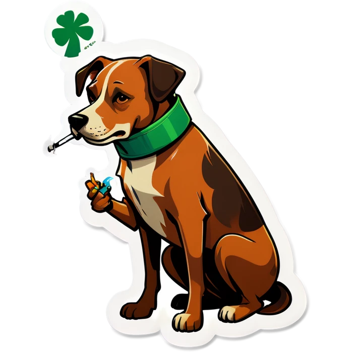 Dog smoking a blunt and playing Xbox  emoji