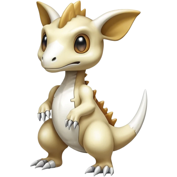 Shiny Exotic Excessive Mysterious Cubone-Pokémon-Fakémon-hybrid-creature (full body) emoji