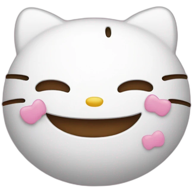 Hello kitty laughing emoji