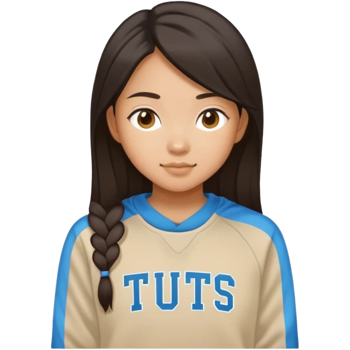 Asian girl at Tufts University  emoji