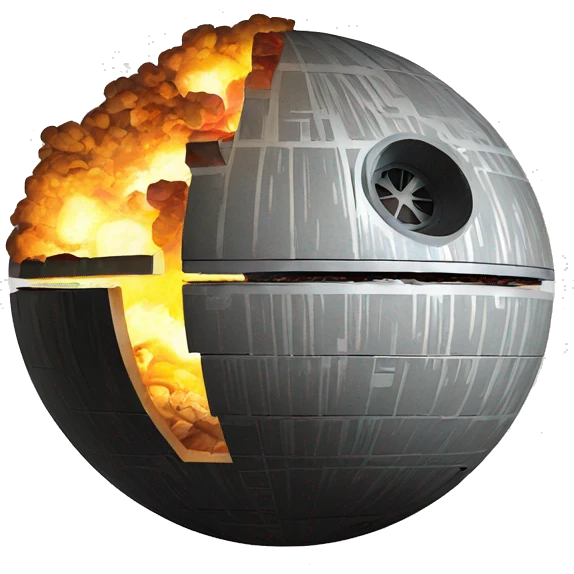 death star being destroyed emoji