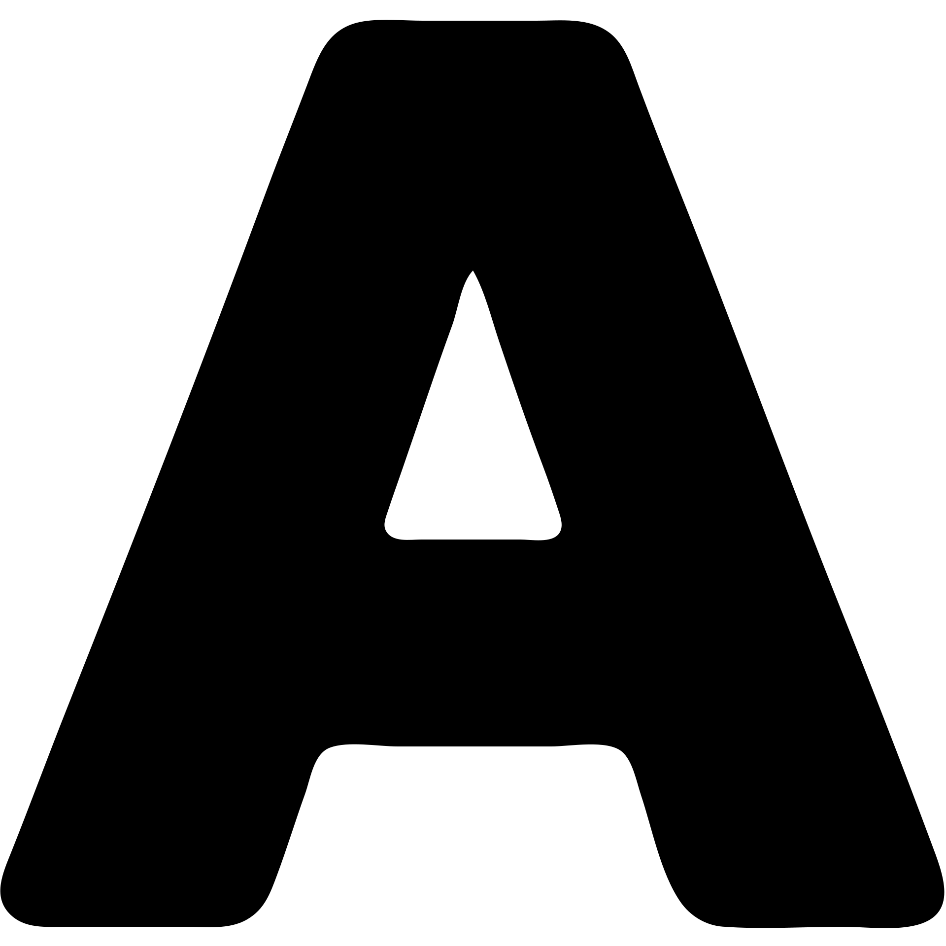 bold letter A icon solid style emoji