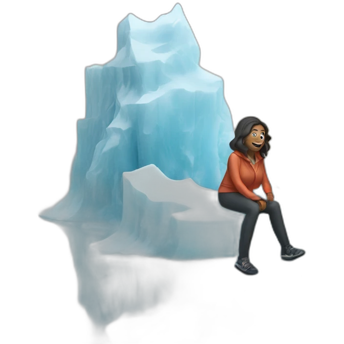 women on iceberg emoji
