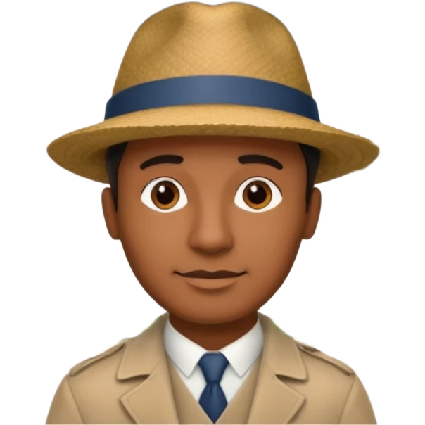 Homme. Créole réunionnais avec chapeau tour eifeil emoji