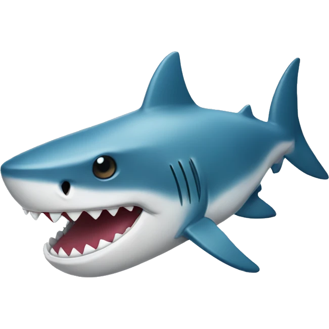 Shark wearing a pacifier emoji