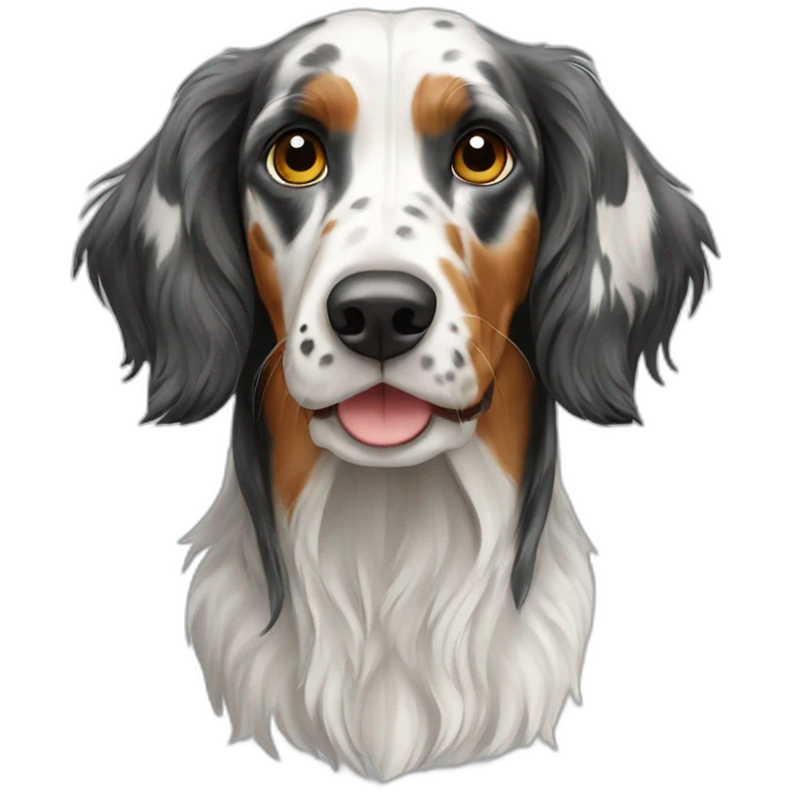 english setter tricolor emoji
