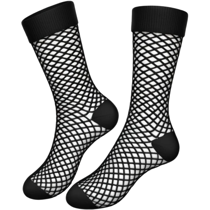 black fishnet socks emoji