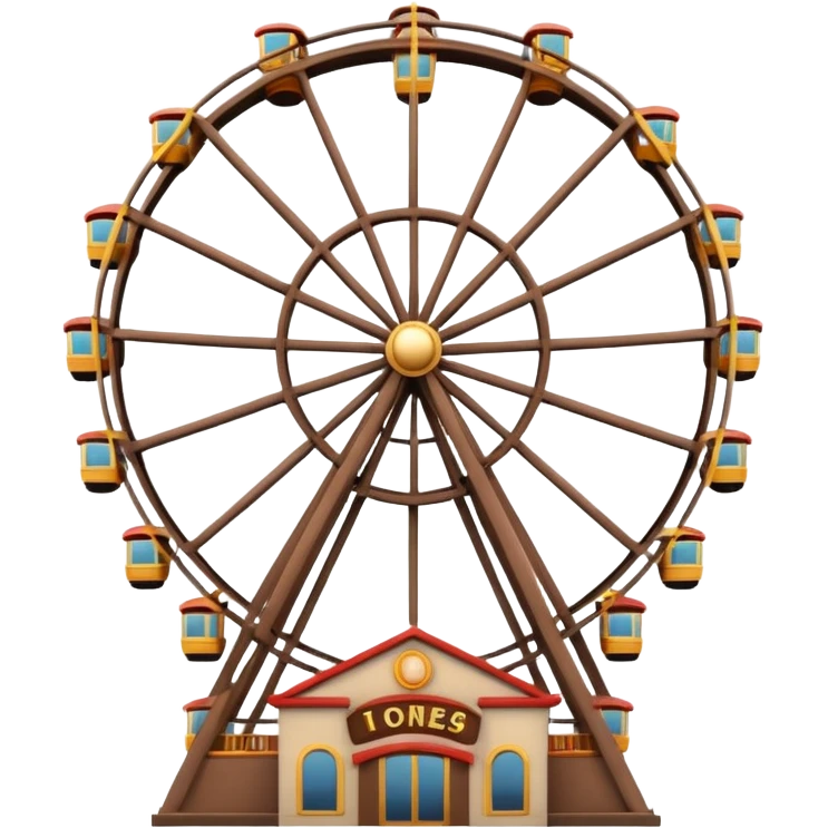Brown city ferris wheel emoji
