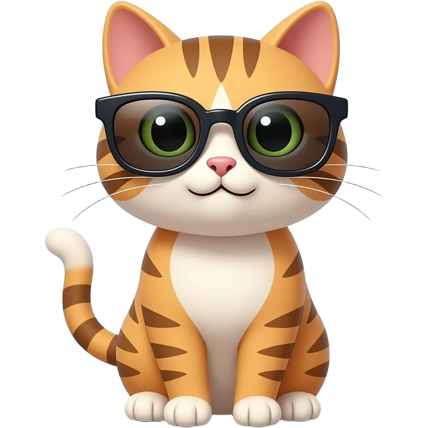 Cat wearing sunglasses emoji