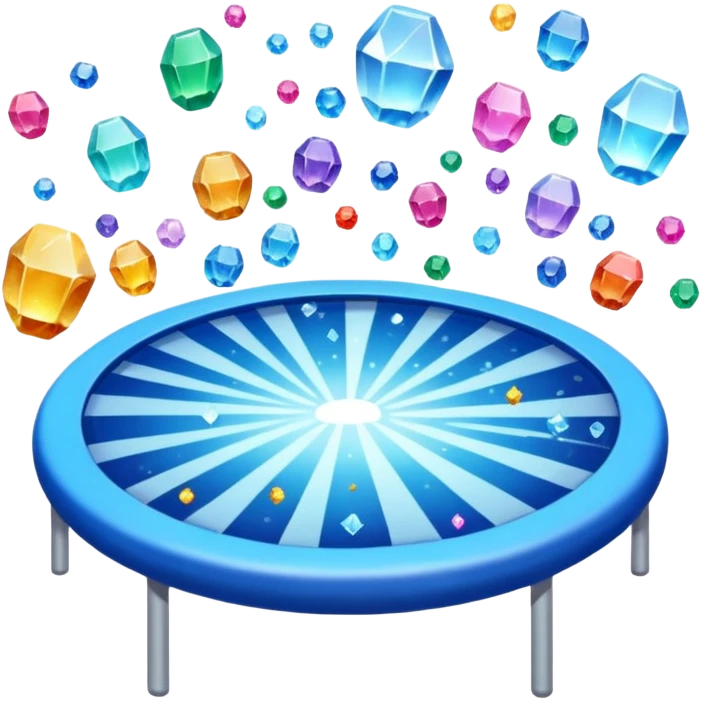 My mind is akin to crystals scattered on a trampoline being jumped on by kids emoji
