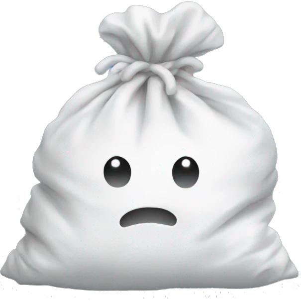 Bag of snow emoji