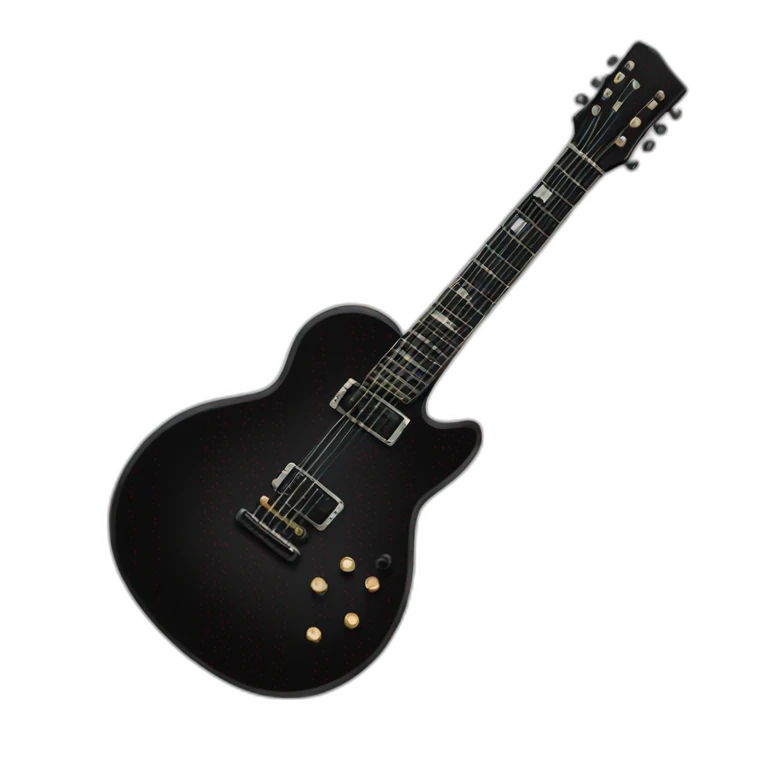Black guitar  emoji