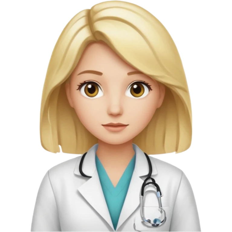 Cosmiatra en spa rubia balayage cabello hasta la cintura emoji