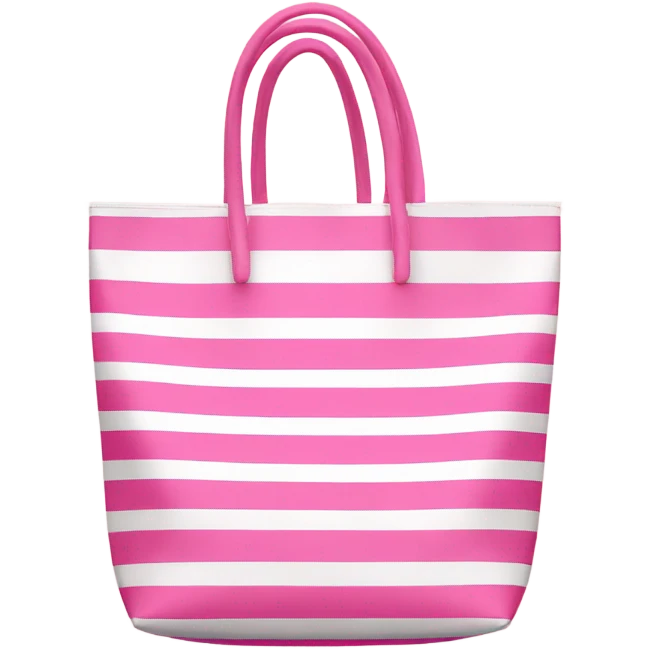 Pink and white striped Sephora shopping bag emoji