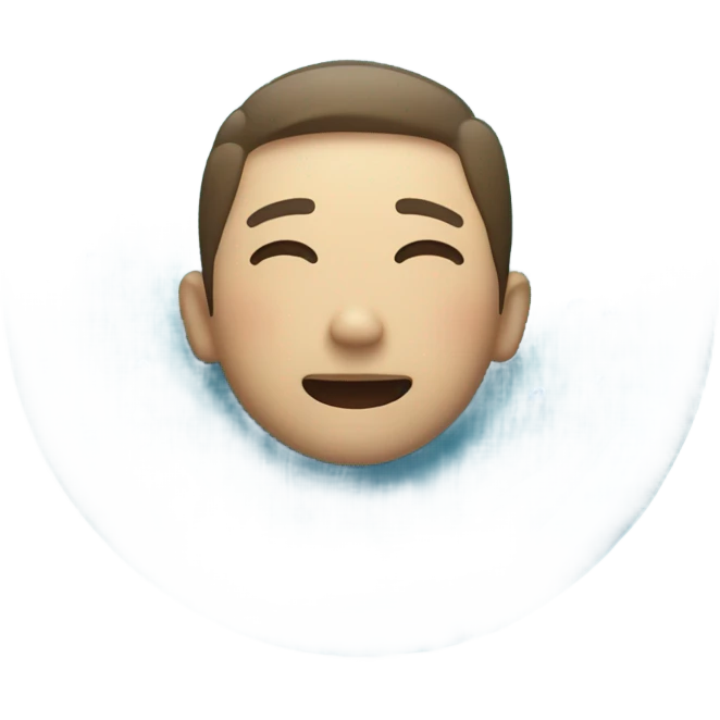 Guy floating in a float tank emoji