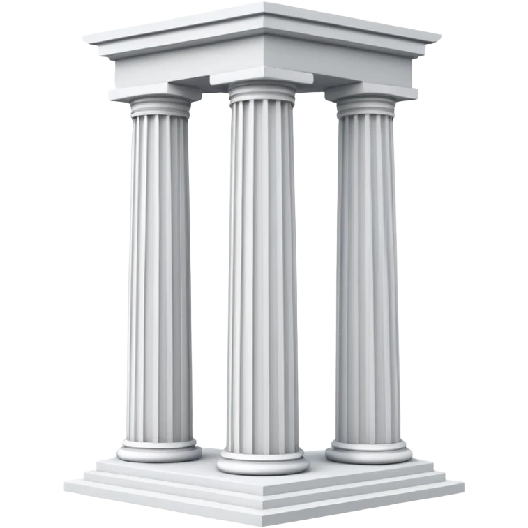 A minimalistic diagram or a set of neat columns and lines arranged logically and symmetrically, without numbers or signatures. emoji