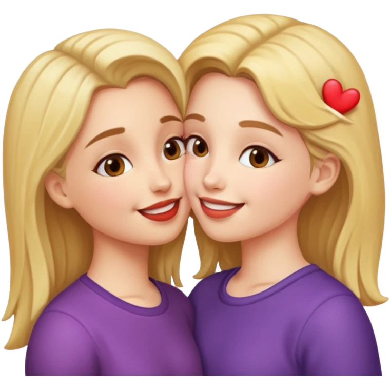 2 girls kissing each other emoji