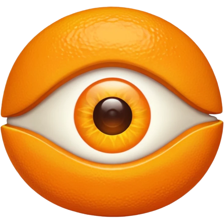Ojo turco color naranja turco en color naranja emoji