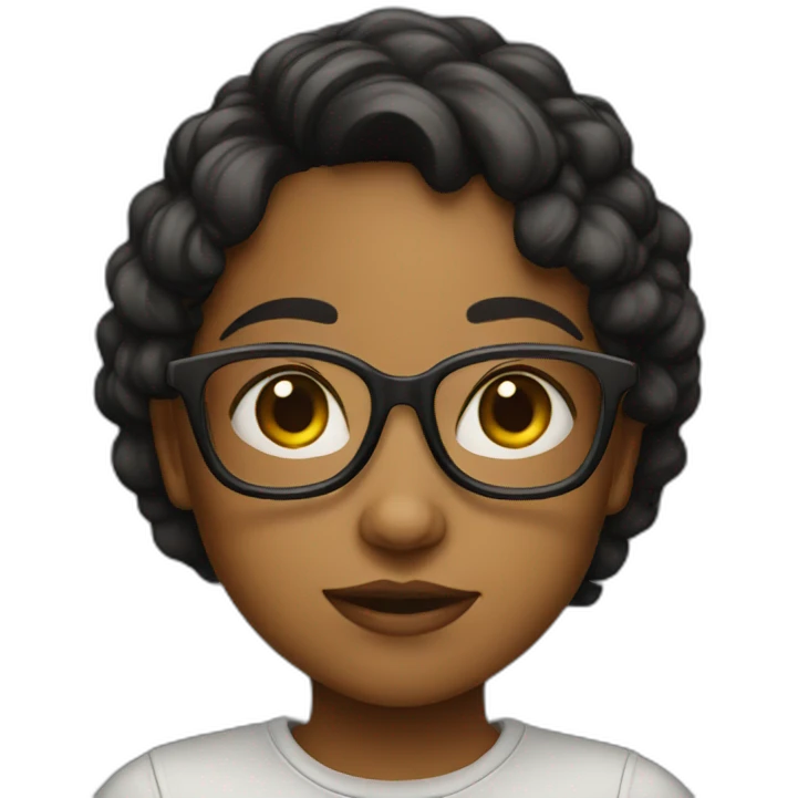 Short girl with glasses emoji