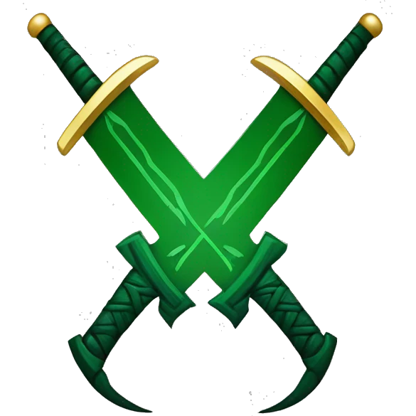 Saudi symbol ، Swords and Palm emoji