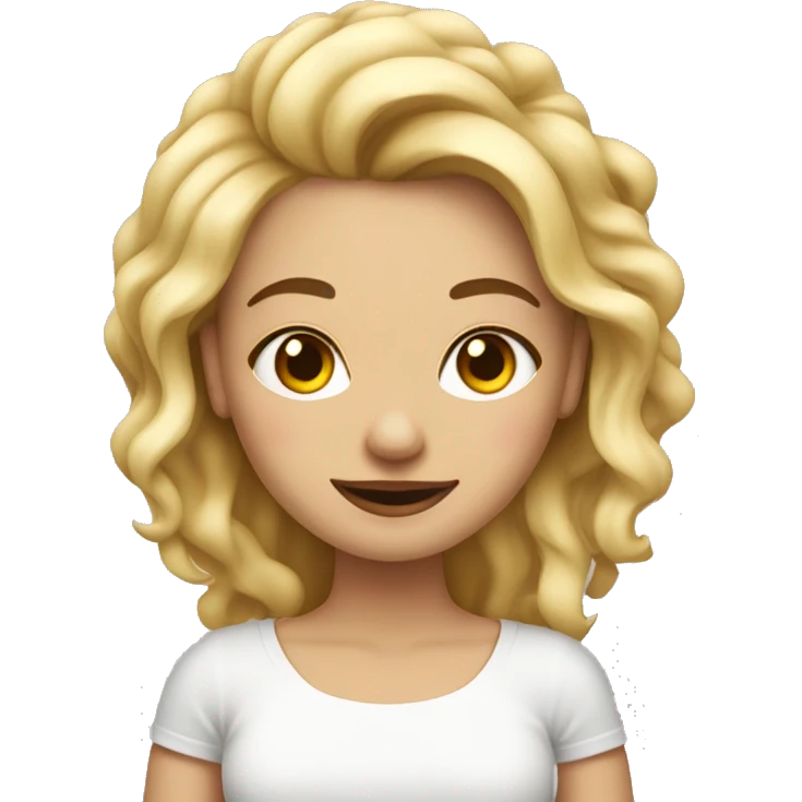 Una mujer rubia con tatuajes tocando la betaria emoji