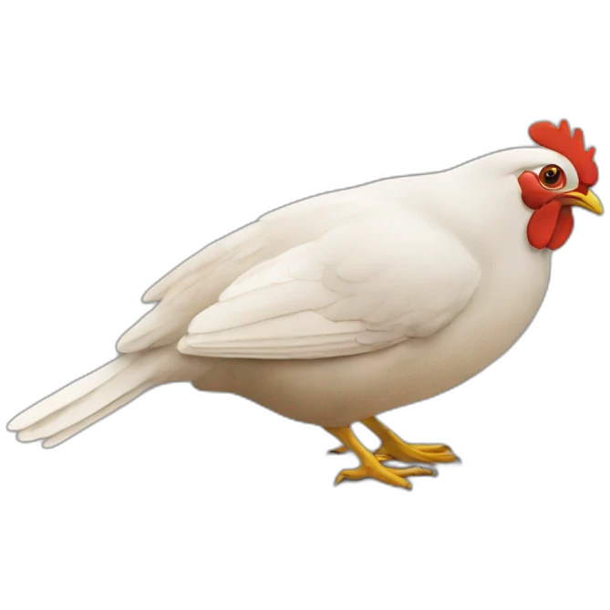 Chat qui mange des poules emoji