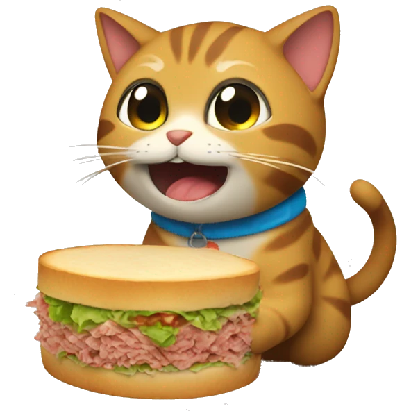 Gato comiendo atun emoji