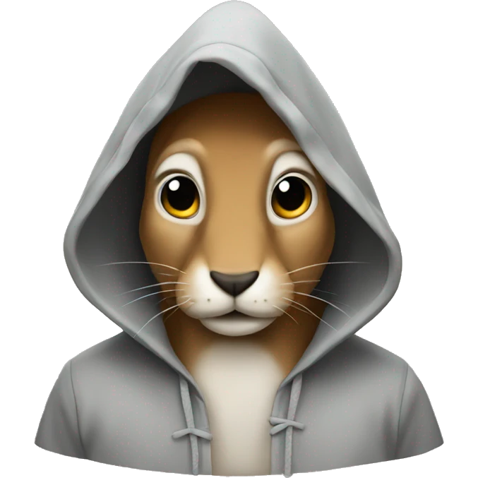 A hare in a hood emoji