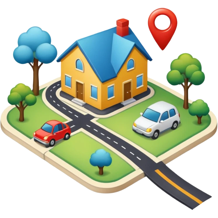 road map with home on it emoji