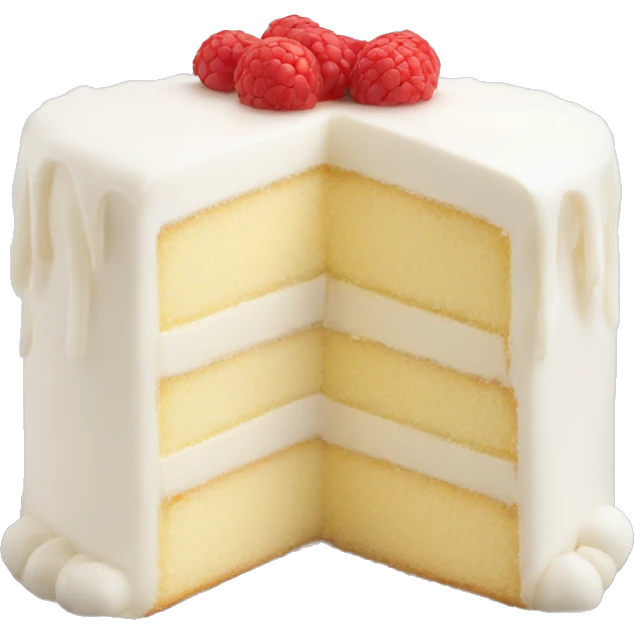 soft white cake with cream  emoji