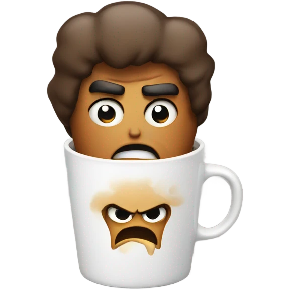 Angry coffee emoji