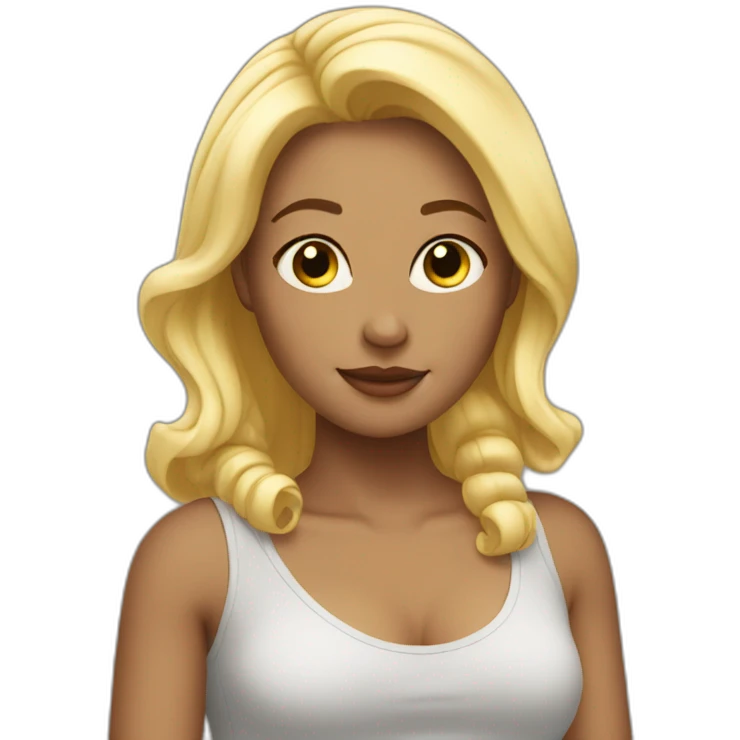 blonde with curvy body emoji