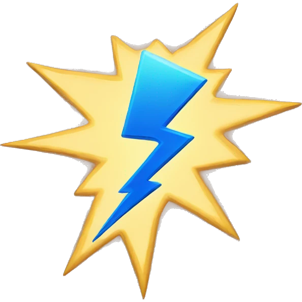 lightning striking out of a nose emoji