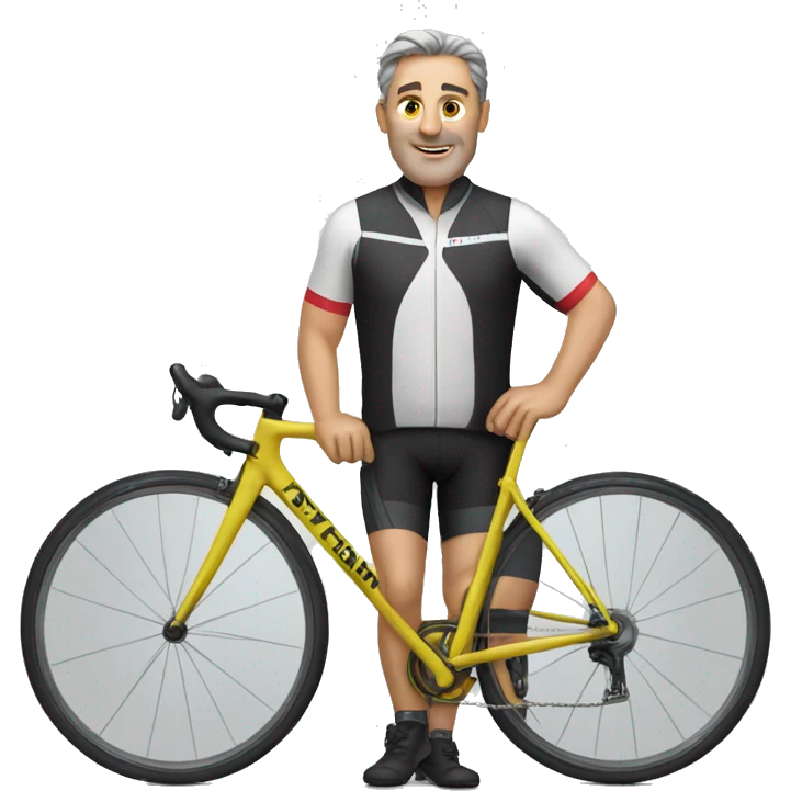 middle age man in cycling clothing emoji
