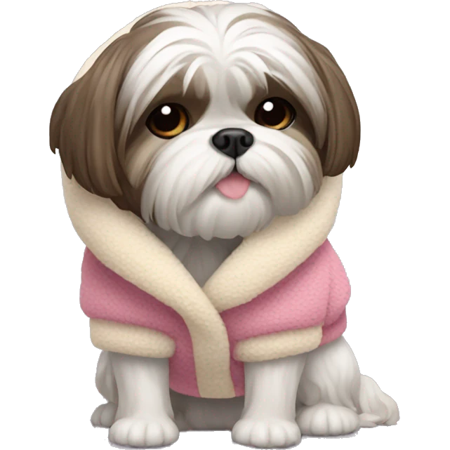 Shihtzu dog wearing a cozy outfit emoji