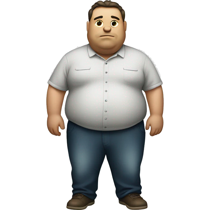 Fat man standing emoji