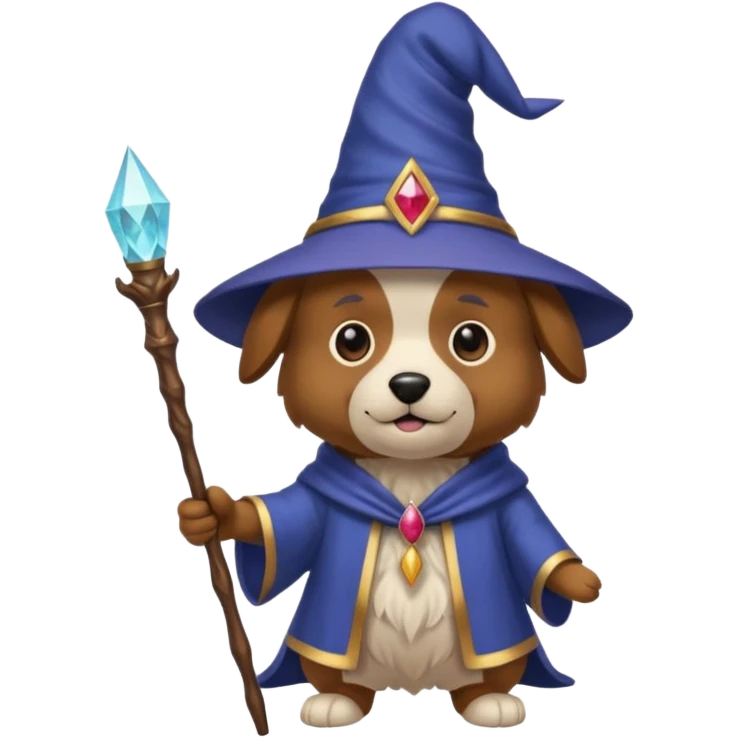 Dog wizard emoji