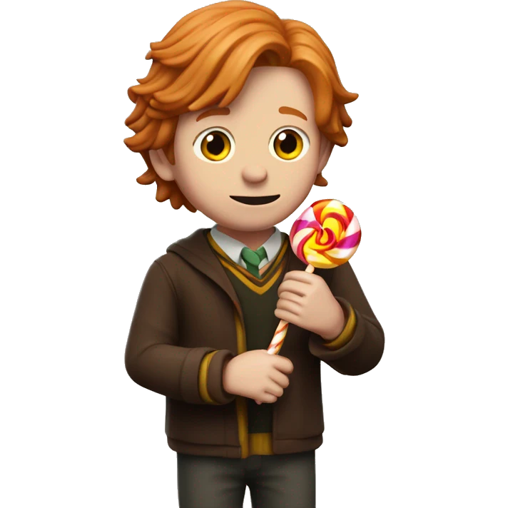 Ron Weasley holds a candy in his hands emoji