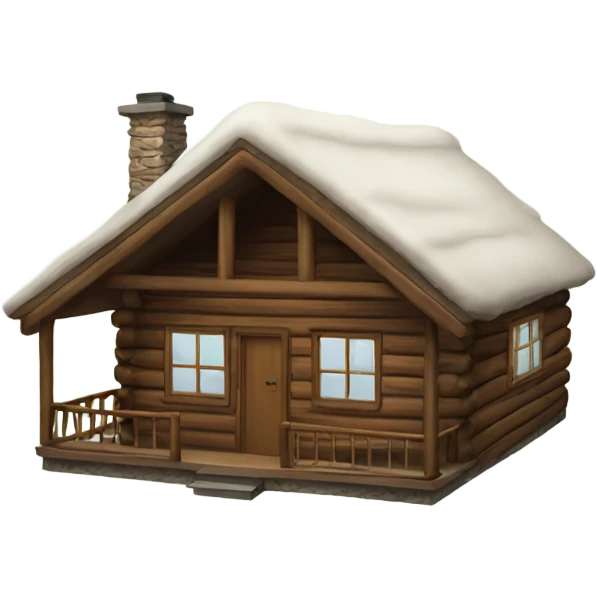 Cabin in the mountains  emoji