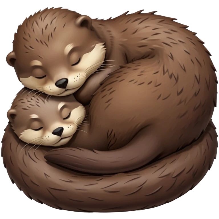 Sleeping otters emoji